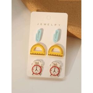 Set of 3 Mix and Match Back to School Stud Earrings
